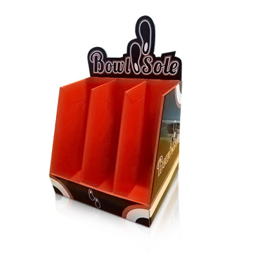 3 Cells Cardboard Point of Sale Merchandising Display Case